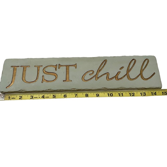 Amscan Grassland Road Resin Sign Just Chill Decorative Wall Accents NWT - Picture 6 of 8